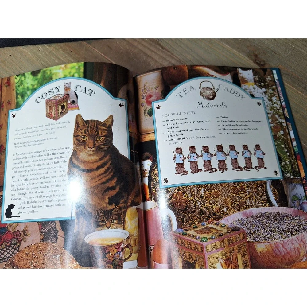 Victorian Cats Decoupage Book 10 Projects Michelle Lovric Maggie Philo Hardcover